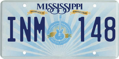MS license plate INM148