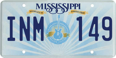 MS license plate INM149