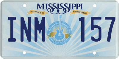 MS license plate INM157