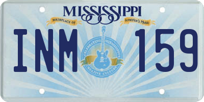 MS license plate INM159