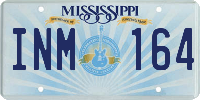 MS license plate INM164