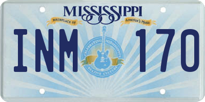 MS license plate INM170