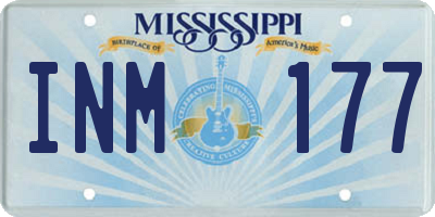 MS license plate INM177