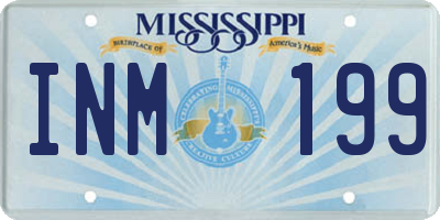 MS license plate INM199