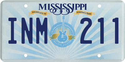 MS license plate INM211