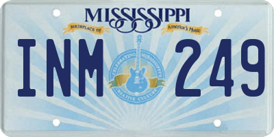 MS license plate INM249