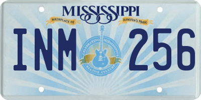MS license plate INM256