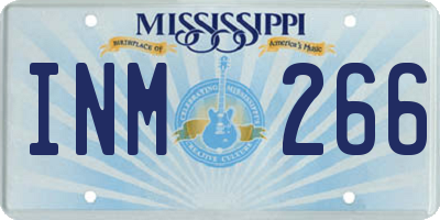 MS license plate INM266