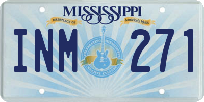 MS license plate INM271