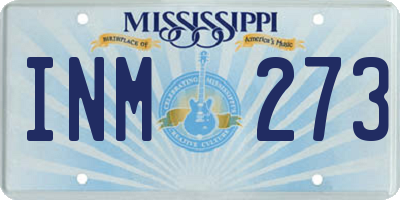 MS license plate INM273