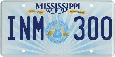 MS license plate INM300