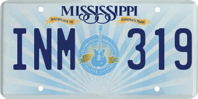 MS license plate INM319