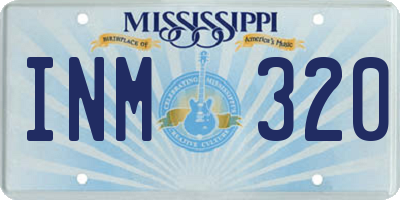 MS license plate INM320