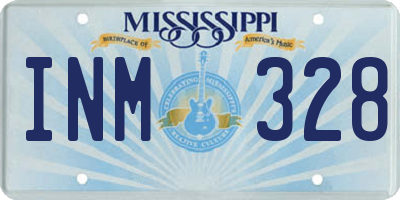 MS license plate INM328