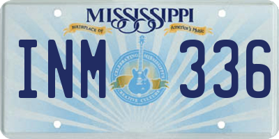 MS license plate INM336