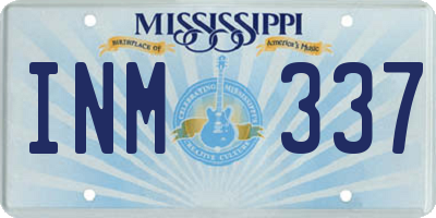 MS license plate INM337