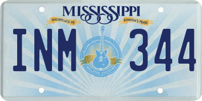 MS license plate INM344