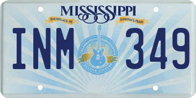 MS license plate INM349