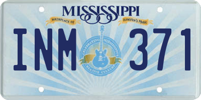 MS license plate INM371