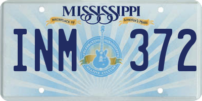 MS license plate INM372