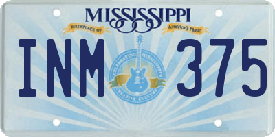MS license plate INM375