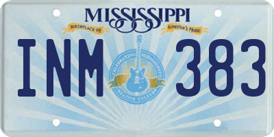 MS license plate INM383