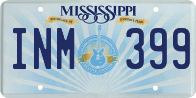MS license plate INM399