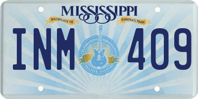 MS license plate INM409