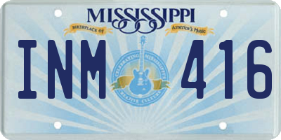 MS license plate INM416