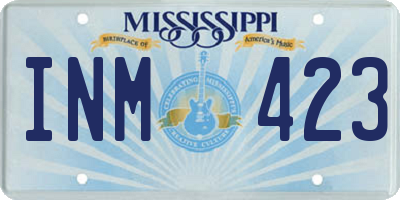 MS license plate INM423