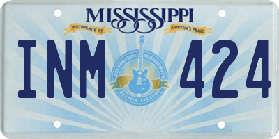 MS license plate INM424