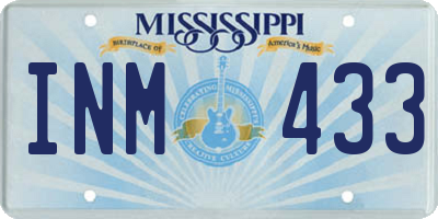 MS license plate INM433