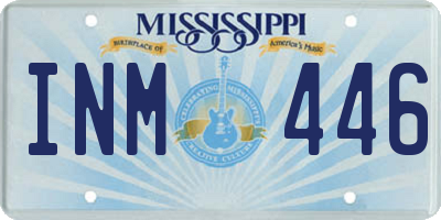 MS license plate INM446
