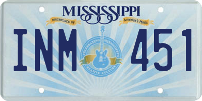 MS license plate INM451