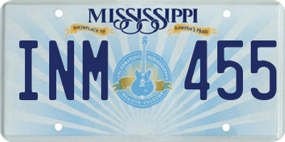 MS license plate INM455