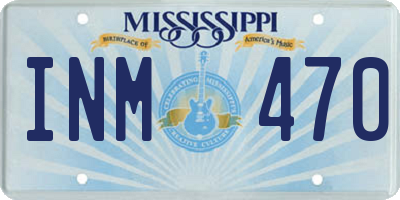 MS license plate INM470