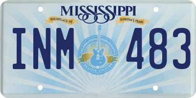 MS license plate INM483