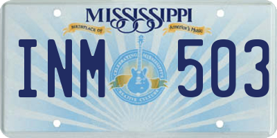 MS license plate INM503