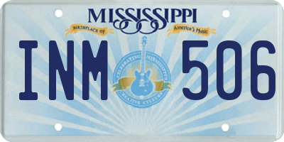 MS license plate INM506