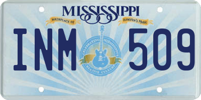 MS license plate INM509