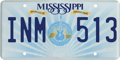 MS license plate INM513