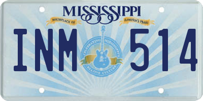 MS license plate INM514