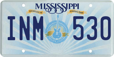 MS license plate INM530