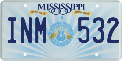 MS license plate INM532