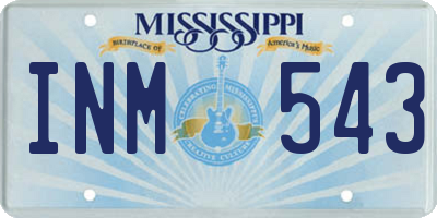 MS license plate INM543