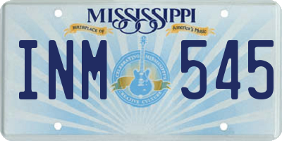 MS license plate INM545