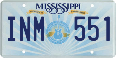 MS license plate INM551