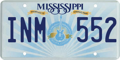 MS license plate INM552