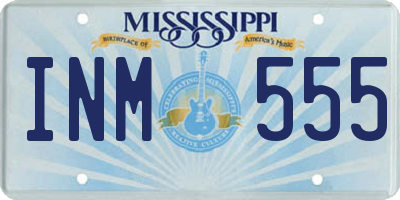 MS license plate INM555