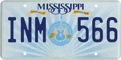 MS license plate INM566
